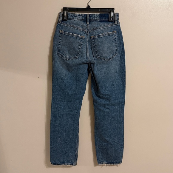 Abercrombie & Fitch The Dad High Rise Jeans Curve Love Distressed Size 26/2s - Picture 5 of 11